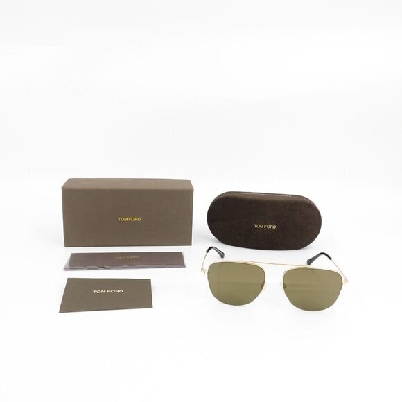 Tom Ford TF667 Abott Sunglasses Brown and Gold OS - Picture 3 of 16